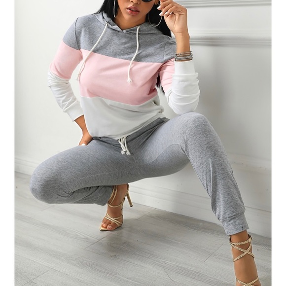 🎉Host Pick🎉 ColorBlock Hooded Top and Pants - Picture 6 of 7